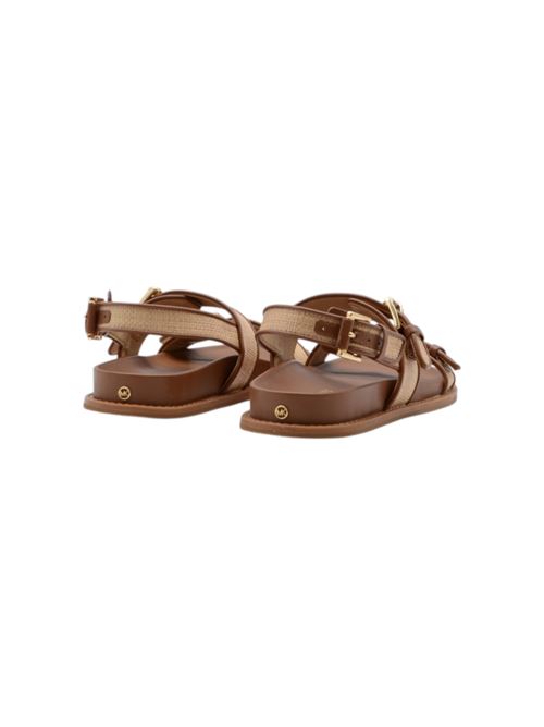 SANDALO 2 FASCE CUOIO MICHAEL KORS | NIA FLATPRCUOIO